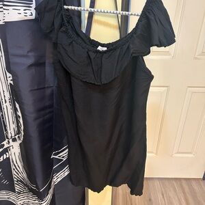 Tommy Bahama Black Ruffle Off-Shoulder dress XL